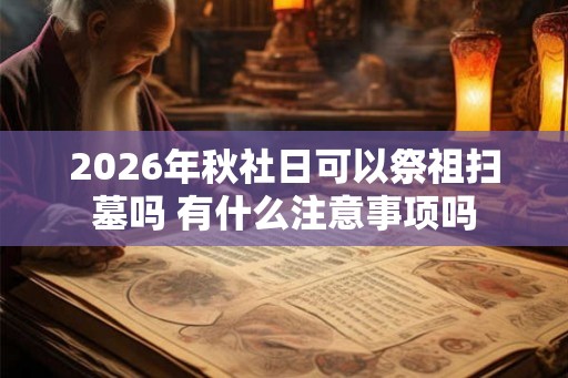 2026年秋社日可以祭祖扫墓吗 有什么注意事项吗 2026年秋社日可以祭祖扫墓吗 有什么注意事项吗