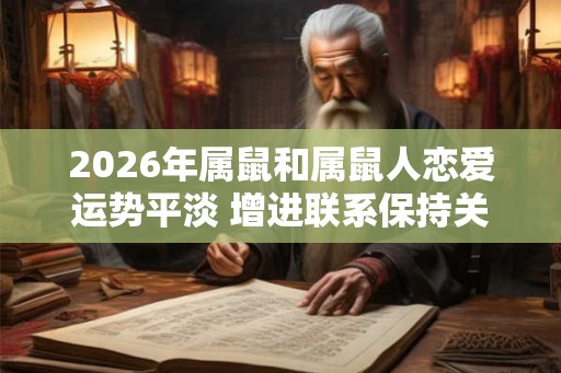 2026年属鼠和属鼠人恋爱运势平淡 增进联系保持关系