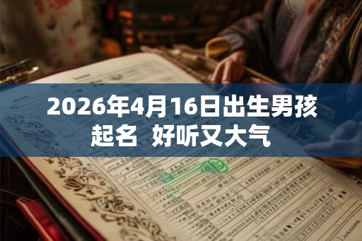 2026年4月16日出生男孩起名  好听又大气