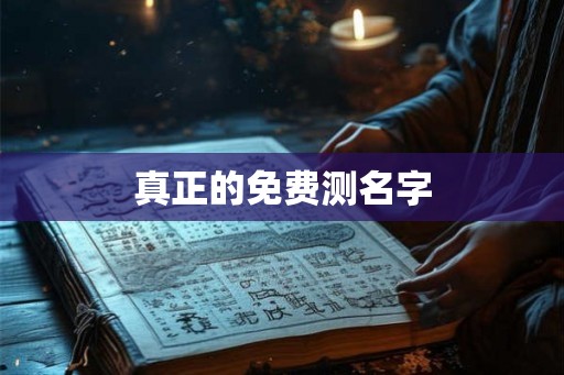 真正的免费测名字