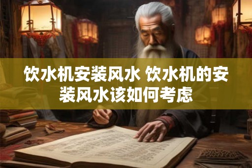 饮水机安装风水 饮水机的安装风水该如何考虑