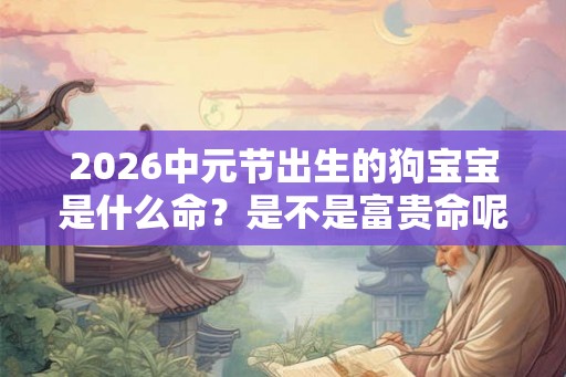 2026中元节出生的狗宝宝是什么命?是不是富贵命呢? 2026中元节出生的狗宝宝是什么命?是不是富贵命呢?