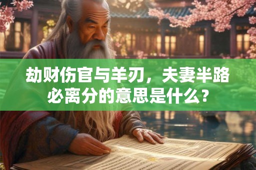 劫财伤官与羊刃，夫妻半路必离分的意思是什么？