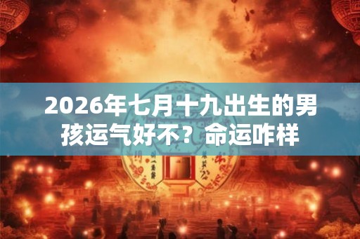 2026年七月十九出生的男孩运气好不？命运咋样