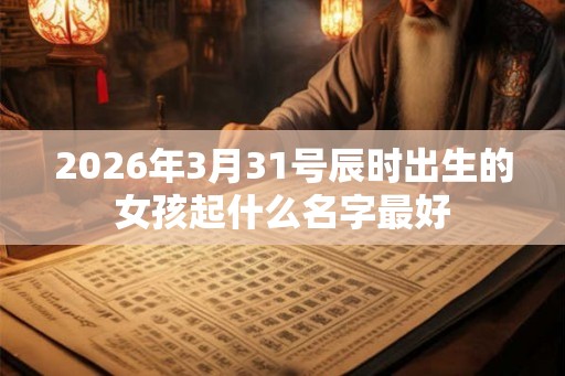 2026年3月31号辰时出生的女孩起什么名字最好