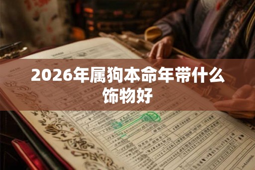 2026年属狗本命年带什么饰物好