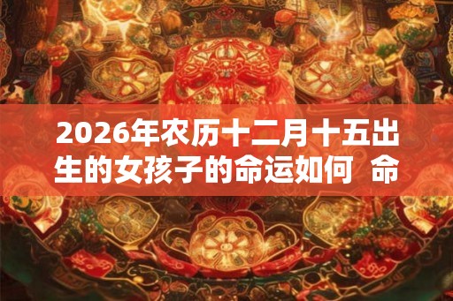 2026年农历十二月十五出生的女孩子的命运如何  命运详解