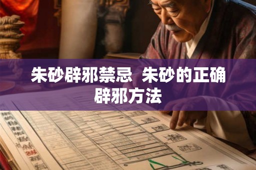 朱砂辟邪禁忌  朱砂的正确辟邪方法