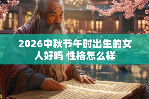 2026中秋节午时出生的女人好吗 性格怎么样