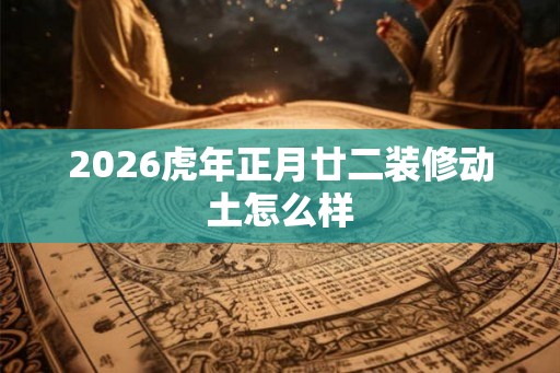 2026虎年正月廿二装修动土怎么样