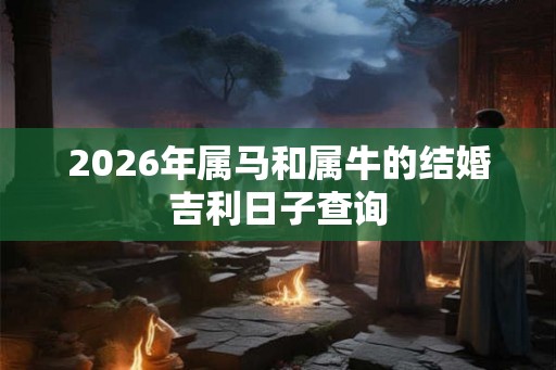 2026年属马和属牛的结婚吉利日子查询