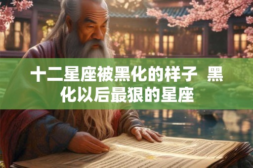 十二星座被黑化的样子  黑化以后最狠的星座