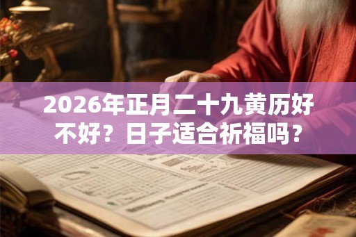 2026年正月二十九黄历好不好？日子适合祈福吗？