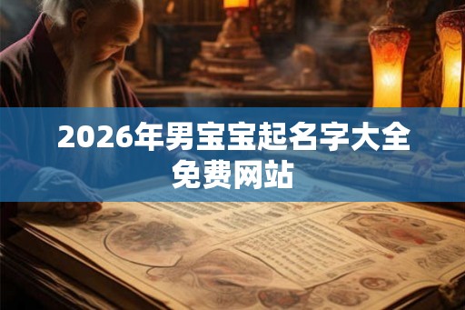 2026年男宝宝起名字大全免费网站