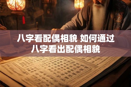 八字看配偶相貌 如何通过八字看出配偶相貌
