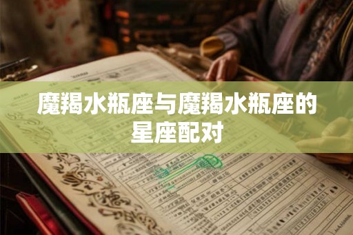 魔羯水瓶座与魔羯水瓶座的星座配对