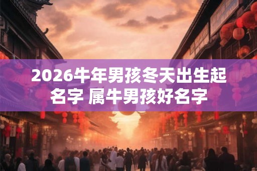 2026牛年男孩冬天出生起名字 属牛男孩好名字