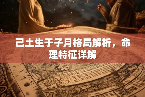 己土生于子月格局解析,命理特征详解 己土生于子月格局解析,命理特征详解