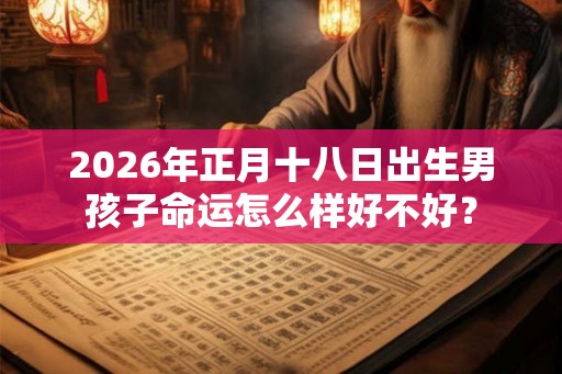 2026年正月十八日出生男孩子命运怎么样好不好？