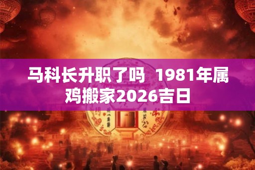 马科长升职了吗 1981年属鸡搬家2026吉日 马科长升职了吗 1981年属鸡搬家2026吉日