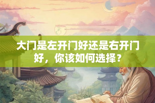 大门是左开门好还是右开门好，你该如何选择？