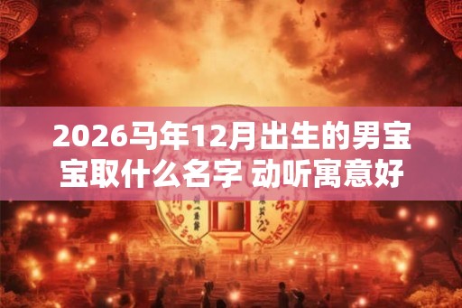 2026马年12月出生的男宝宝取什么名字 动听寓意好
