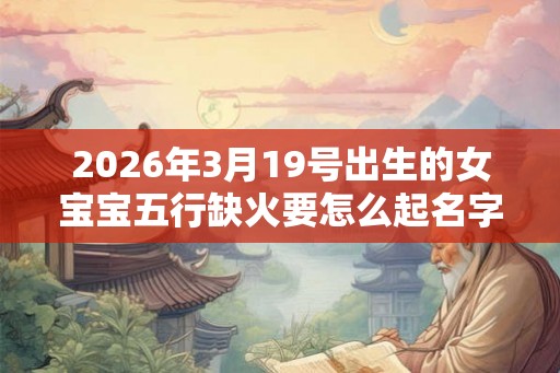 2026年3月19号出生的女宝宝五行缺火要怎么起名字