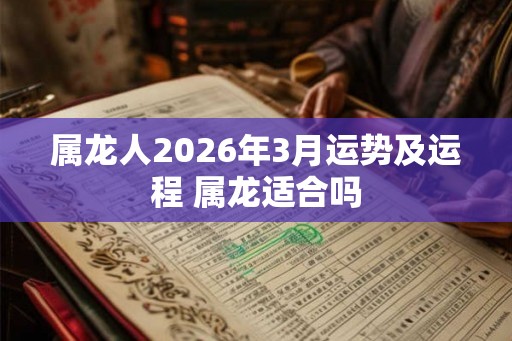 属龙人2026年3月运势及运程 属龙适合吗