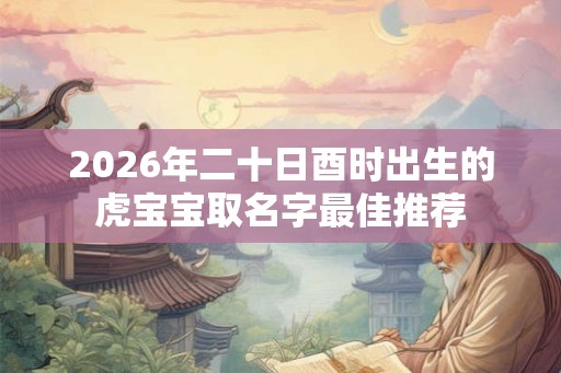 2026年二十日酉时出生的虎宝宝取名字最佳推荐