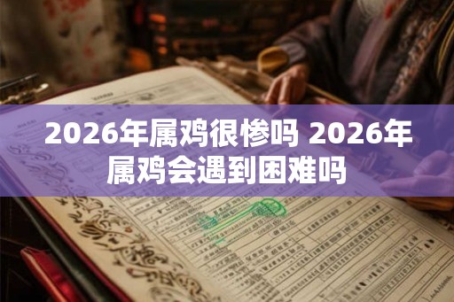 2026年属鸡很惨吗 2026年属鸡会遇到困难吗 2026年属鸡很惨吗 2026年属鸡会遇到困难吗
