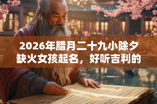 2026年腊月二十九小除夕缺火女孩起名，好听吉利的名字起名