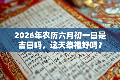 2026年农历六月初一日是吉日吗,这天祭祖好吗? 2026年农历六月初一日是吉日吗,这天祭祖好吗?