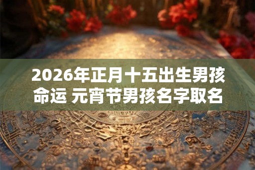 2026年正月十五出生男孩命运 元宵节男孩名字取名 2026年正月十五出生男孩命运 元宵节男孩名字取名