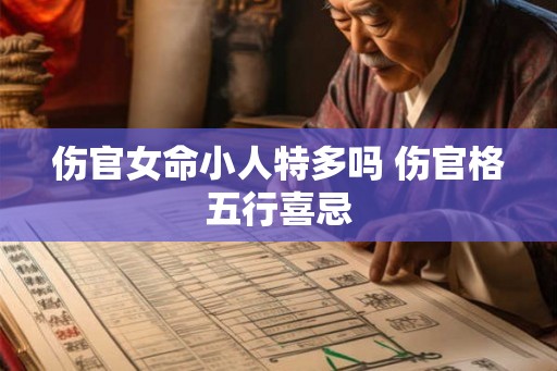 伤官女命小人特多吗 伤官格五行喜忌