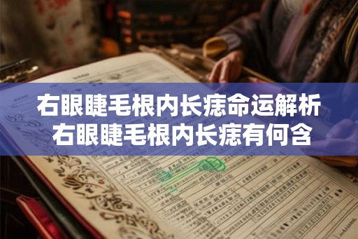 右眼睫毛根内长痣命运解析 右眼睫毛根内长痣有何含义