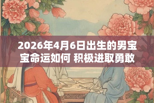 2026年4月6日出生的男宝宝命运如何 积极进取勇敢果决
