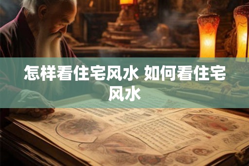 怎样看住宅风水 如何看住宅风水