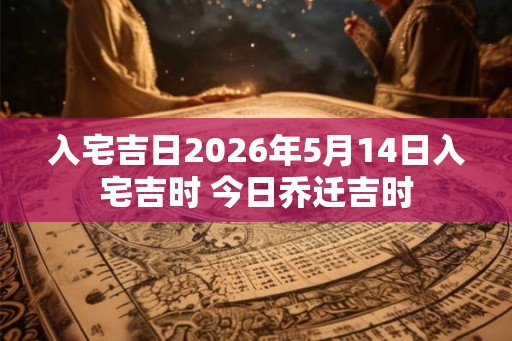 入宅吉日2026年5月14日入宅吉时 今日乔迁吉时