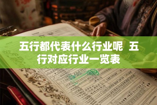 五行都代表什么行业呢  五行对应行业一览表