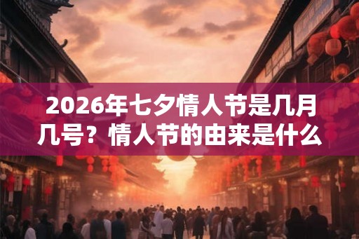 2026年七夕情人节是几月几号？情人节的由来是什么？