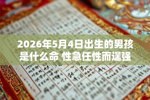 2026年5月4日出生的男孩是什么命 性急任性而逞强