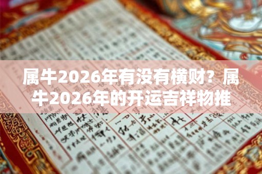 属牛2026年有没有横财？属牛2026年的开运吉祥物推荐！