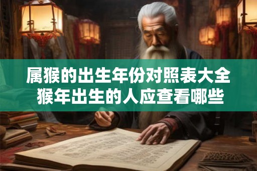 属猴的出生年份对照表大全 猴年出生的人应查看哪些年份