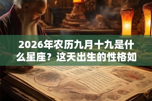 2026年农历九月十九是什么星座？这天出生的性格如何？