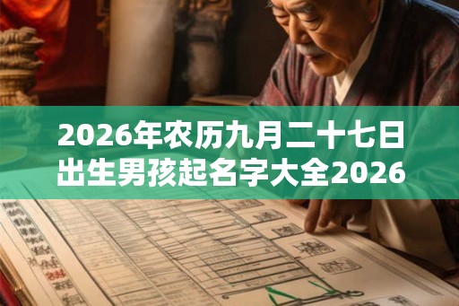2026年农历九月二十七日出生男孩起名字大全2026年名字 2026年农历九月二十七日出生男孩起名字大全2026年名字