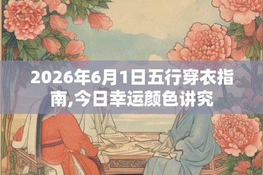2026年6月1日五行穿衣指南,今日幸运颜色讲究
