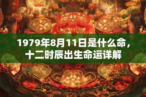 1979年8月11日是什么命,十二时辰出生命运详解 1979年8月11日是什么命,十二时辰出生命运详解
