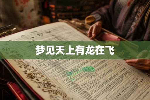 梦见天上有龙在飞