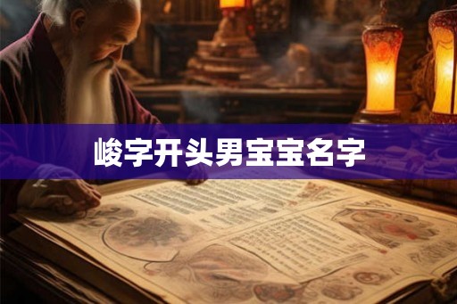 峻字开头男宝宝名字