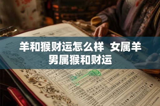 羊和猴财运怎么样 女属羊男属猴和财运 羊和猴财运怎么样 女属羊男属猴和财运